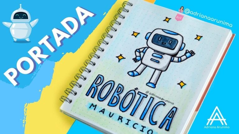 Diseños Creativos para Portadas de Cuadernos de Robótica